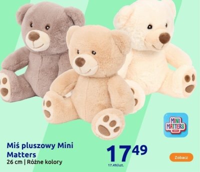 Miś pluszowy Mini Matters szary promocja w Action