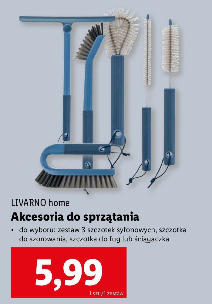 Zestaw szczotel syfonowych LIVARNO HOME promocja w Lidl