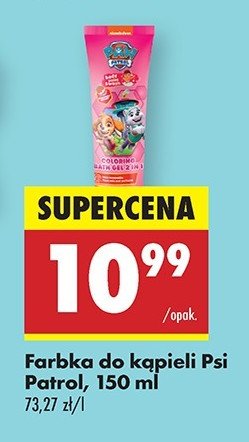 Farbka do kąpieli psi patrol jogurtowa truskawka promocja w Biedronka