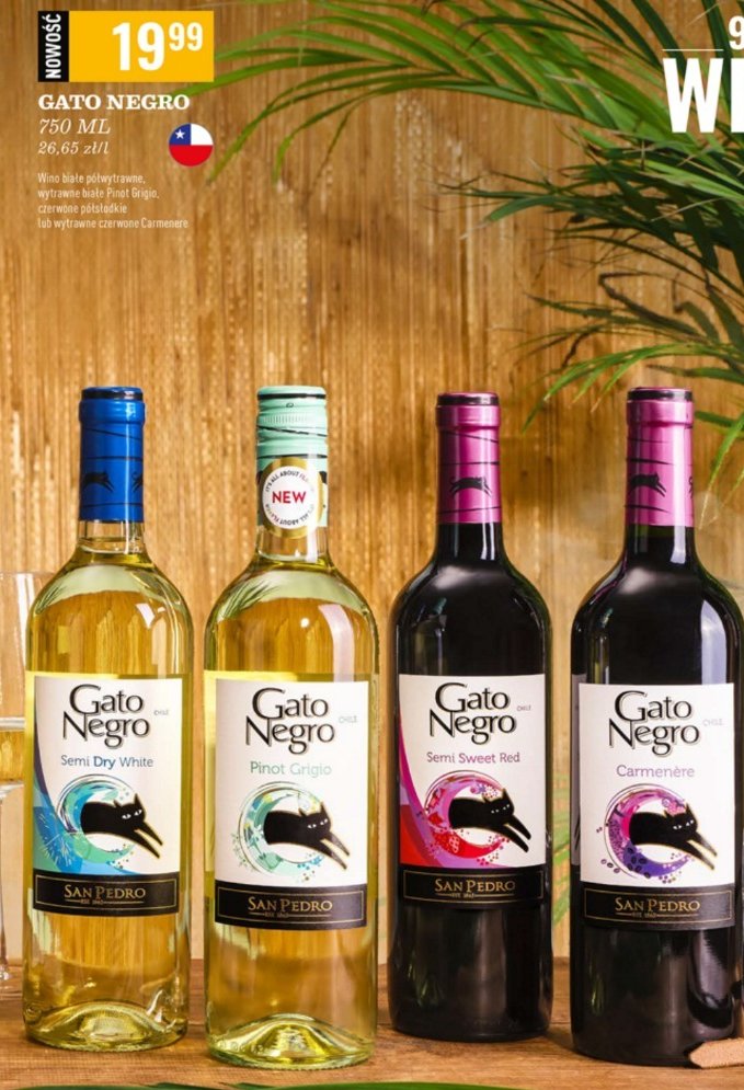 Wino GATO NEGRO SEMI SWEET promocja