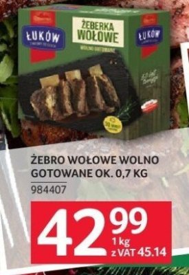 Żebro wołowe wolno gotowane ok. 0,7 kg promocja w Selgros