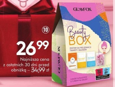 Zestaw GLAMFOX maski na tkaninie 3 szt. + turban do włosów 1 szt. promocja w Super-Pharm