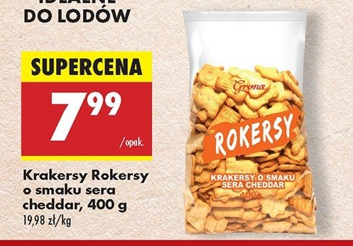 Krakersy rokersy o smaku sera cheddar Grona promocja w Biedronka