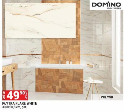 Płytka PŁYTKA FLARE WHITE 30,8x60,8 cm gat. I promocja w Merkury Market