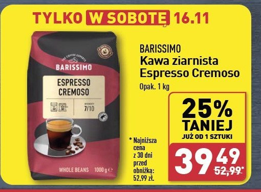 Kawa Barissimo espresso cremoso promocja