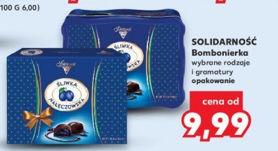 Bombonierka Solidarność śliwka nałęczowska promocja