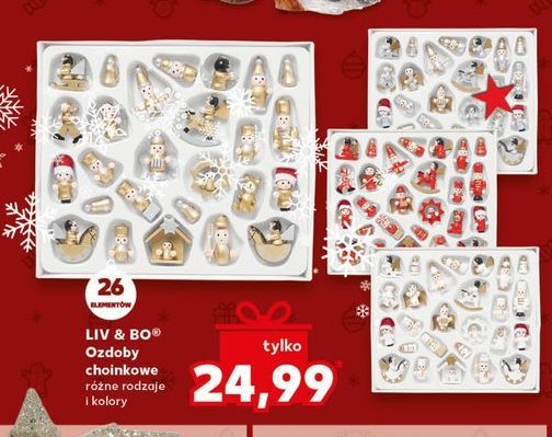 Ozdoby choinkowe Liv & bo promocja w Kaufland