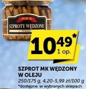 Szprot MK wędzony w oleju promocja w Euro Sklep