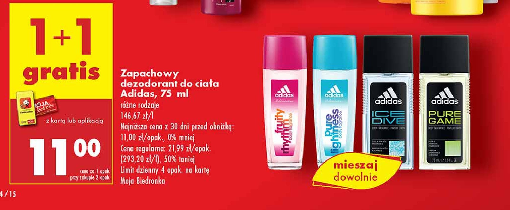 Dezodorant Adidas cosmetics promocja