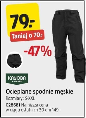 Ocieplane spodnie męskie Rozmiary: S-XXL Kayoba promocja w Jula