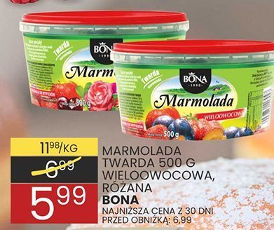 Marmoladą twarda 500 g wieloowocowa, różana promocja w Wafelek
