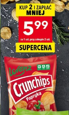 Chipsy Crunchips papryka 130 g promocja w LEWIATAN