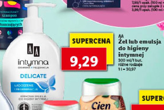 Delicate, kremowa emulsja do higieny intymnej łagodzenie i regeneracja Aa intymna ochrona + pielęgnacja promocja