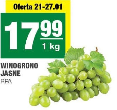 Winogrono jasne RPA promocja w SPAR