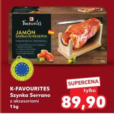 Szynka Serrano z akcesoriami promocja w Kaufland