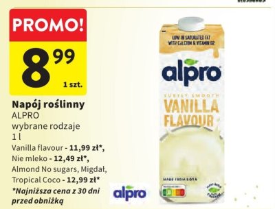 Napój roślinny Alpro promocja w Intermarche