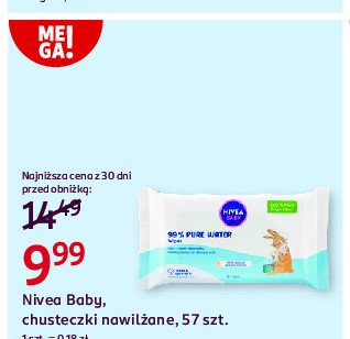 Chusteczki nawilżające Nivea baby promocja w Rossmann