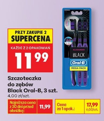 Szczoteczka do zębów Black Oral-B, 3 szt. promocja w Biedronka