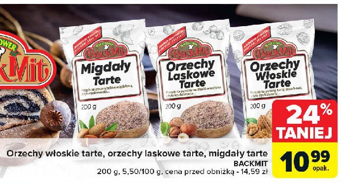 Orzechy laskowe tarte Backmit promocja w Carrefour