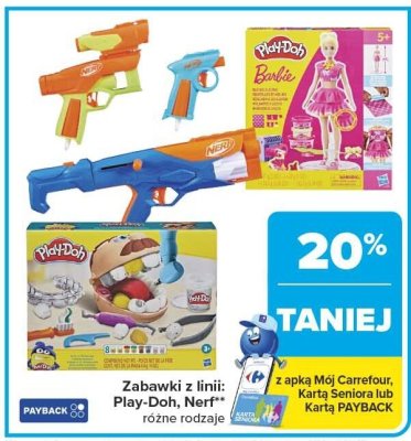 Zabawki z linii: Play-Doh, Nerf, różne rodzaje promocja w Carrefour