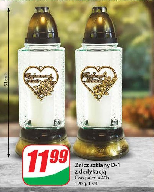 Znicz szklany d-1 promocja