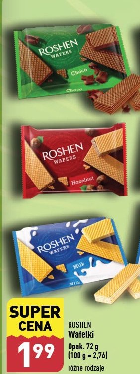 Wafle czekoladowe Roshen promocja