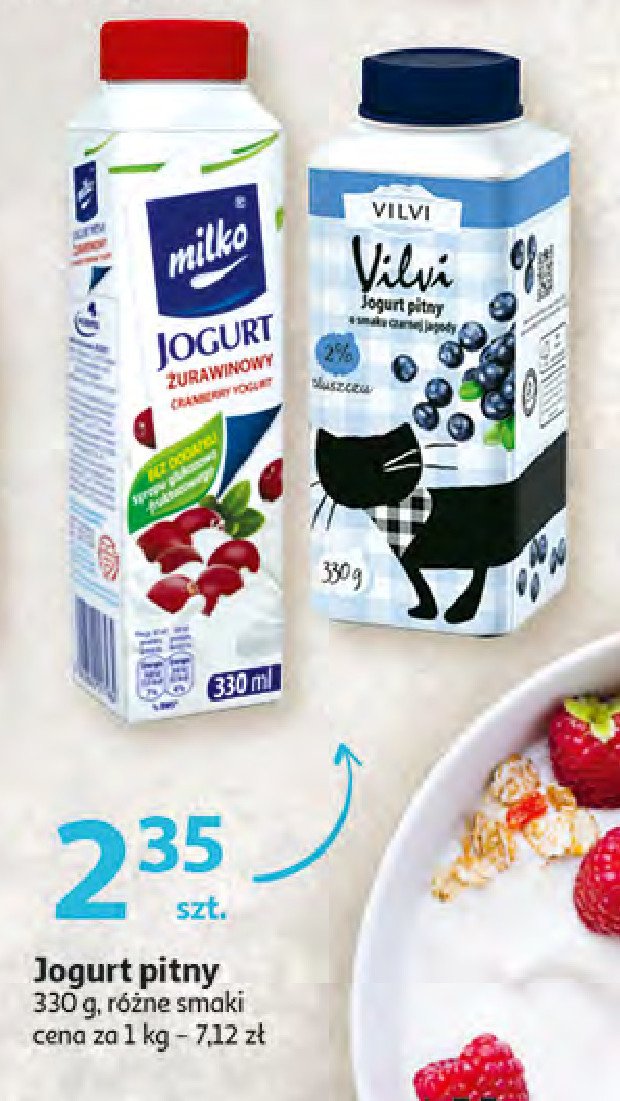 Jogurt o smaku czarnej jagody Vilvi promocja