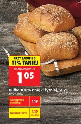 Bułka 100% z mąki żytniej promocja w Biedronka