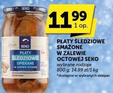Płaty śledziowe smażone w zalewie octowej Seko promocja w Groszek