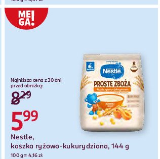 Kaszka ryżowo-kukurydziana morelowa Nestle proste zboża promocja w Rossmann