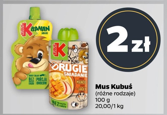 Mus banan-jabłko Kubuś promocja