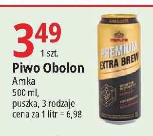 Piwo Obolon premium extra brew promocja