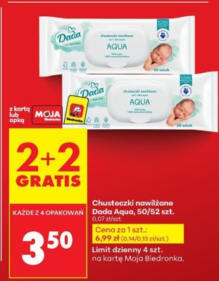 Chusteczki nawilżane Aqua promocja w Biedronka