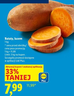 Bataty luzem promocja w Lidl