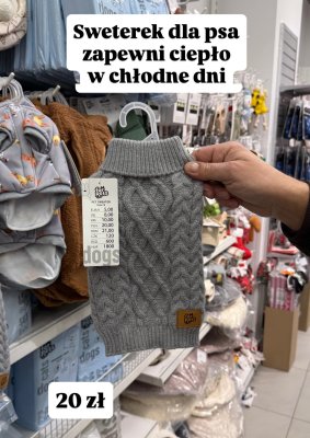 Sweterek dla psa  promocja w Pepco