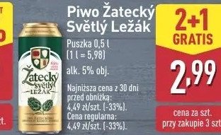 Piwo Zatecky svetly lezak promocja