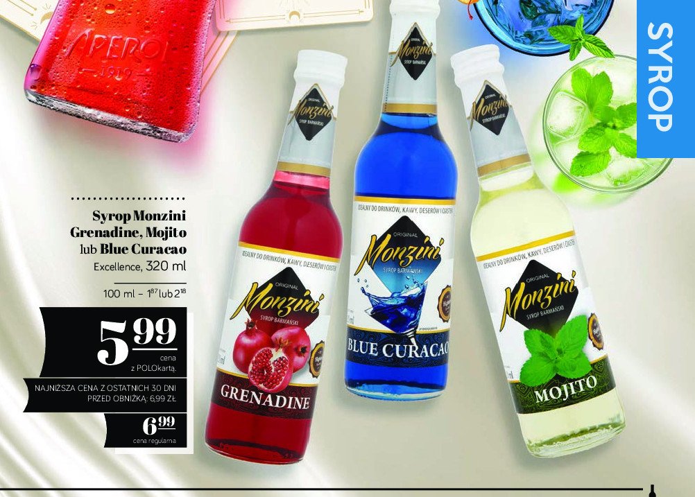 Syrop barmański mojito Monzini original promocja w POLOmarket