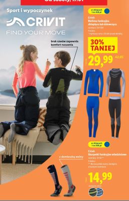 Skarpetki funkcyjne młodzieżowe Crivit z domieszką wełny, rozmiary: 31-42 promocja w Lidl