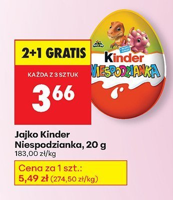 Jajko Kinder Niespodzianka, 20 g promocja w Biedronka