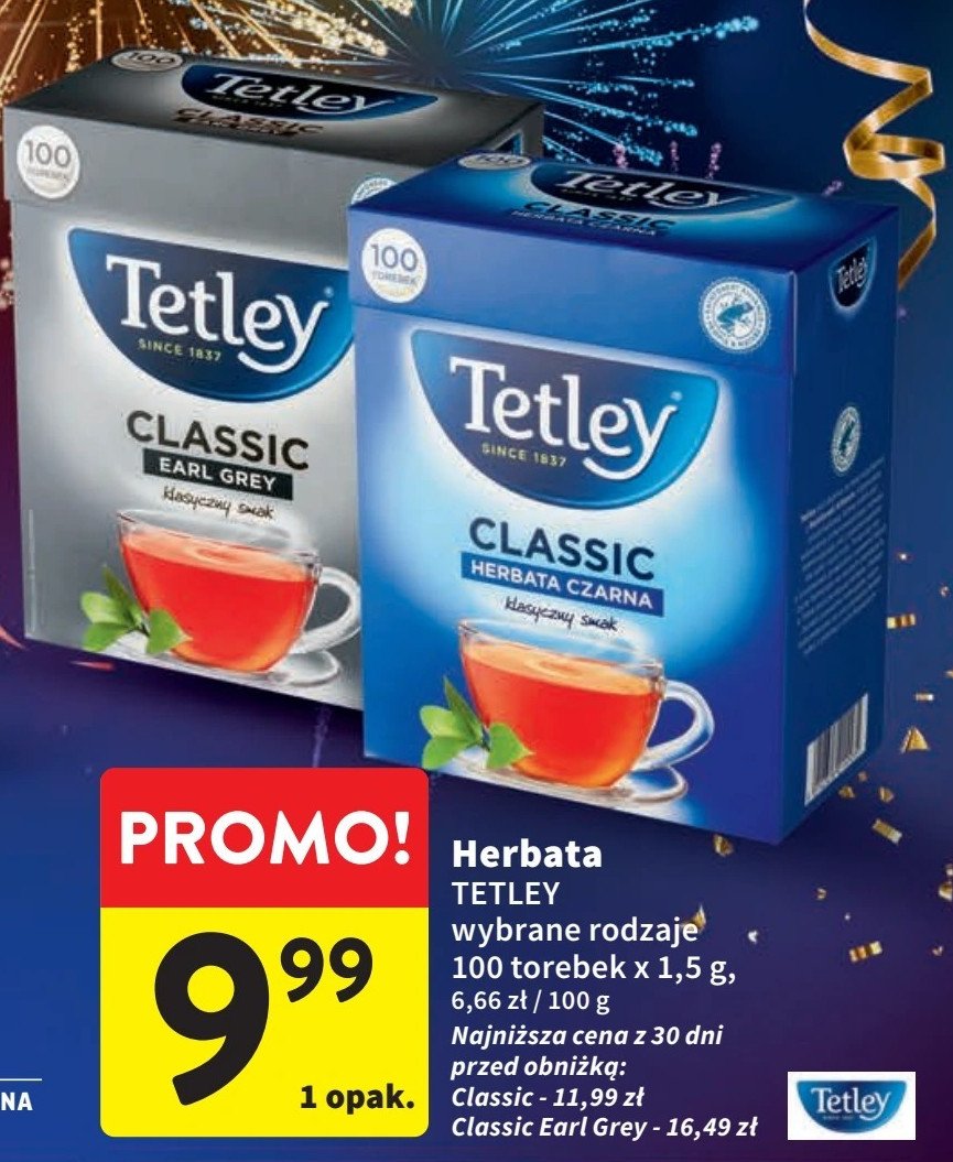 Herbata earl grey Tetley classic promocja