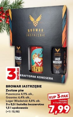 Zestaw piw pszeniczne grzaniec lager wiedeński  3x0,5l  promocja w Kaufland