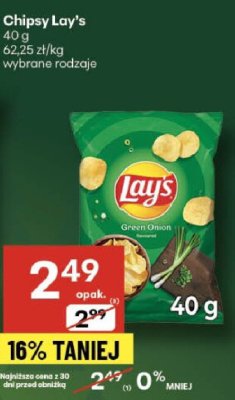 Chipsy Lay's Green Onion promocja w Delikatesy Centrum