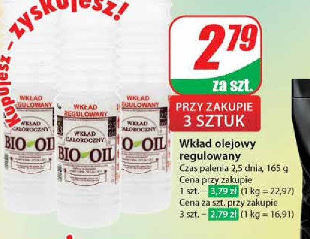 Wkład olejowy 2.5 d BIO OIL promocja