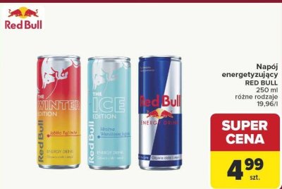 Napój energetyzujący RED BULL 250 ml różne rodzaje promocja w Carrefour