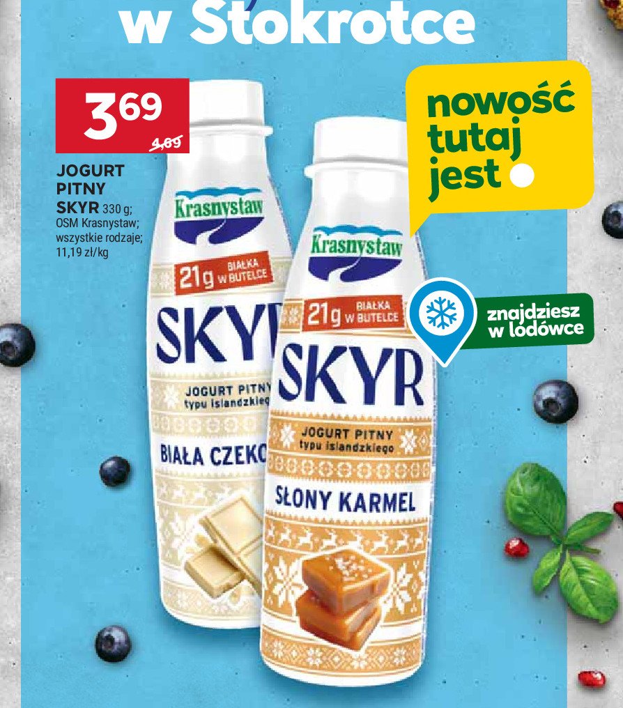 Jogurt skyr biała czekolada Krasnystaw promocja w Stokrotka