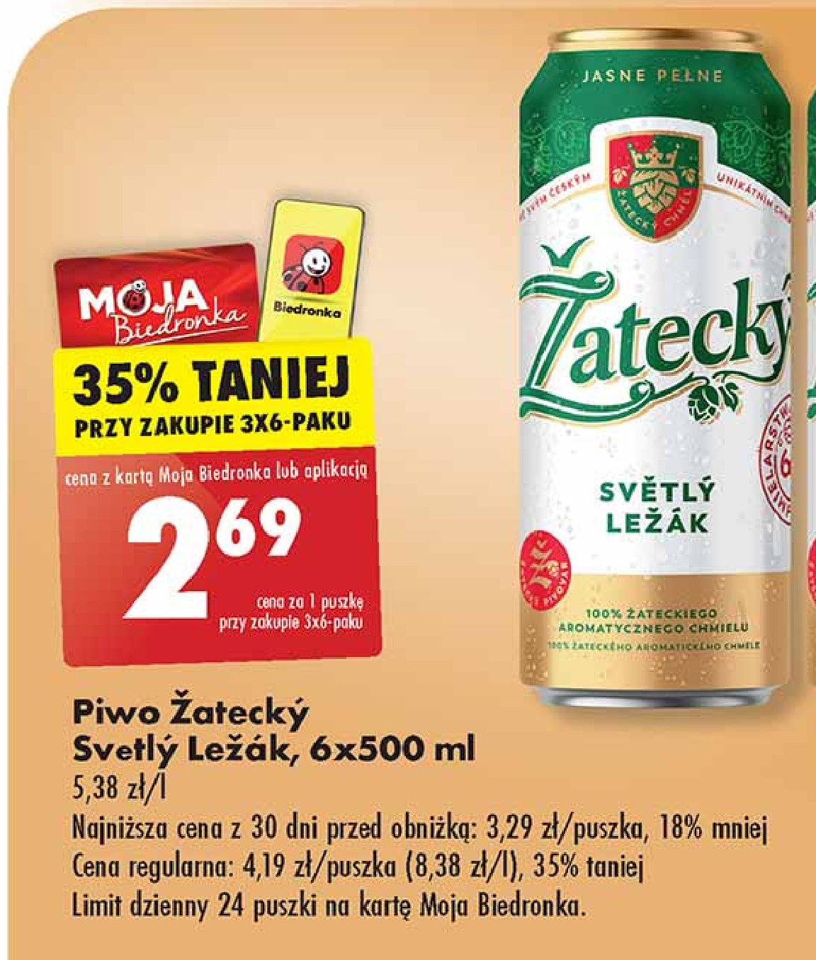 Piwo Zatecky svetly lezak promocja