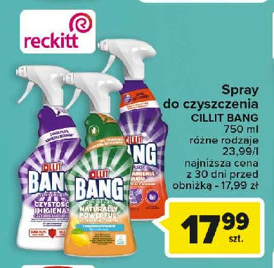 Spray do czyszczenia naturally powerful Cillit bang promocja