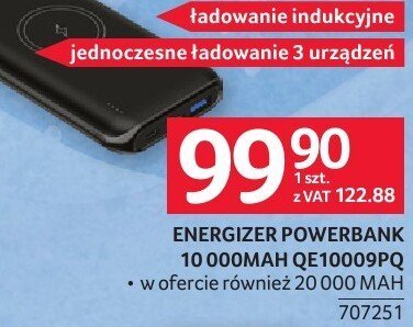 Energizer powerbank 10000MAH QE10009PQ promocja w Selgros