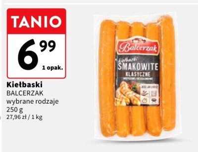 Kiełbaski BALCERZAK wybrane rodzaje promocja w Intermarche