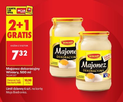 Majonez dekoracyjny Winiary 500 ml promocja w Biedronka